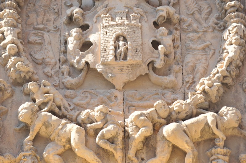 The coat of arms of the García de Alcaraz family in Lorca