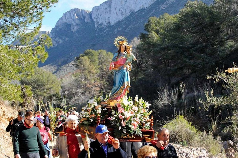 Sunday 13th January 2019 Romería of the Virgen de la Luz in El Cañar, Tallante Cartagena