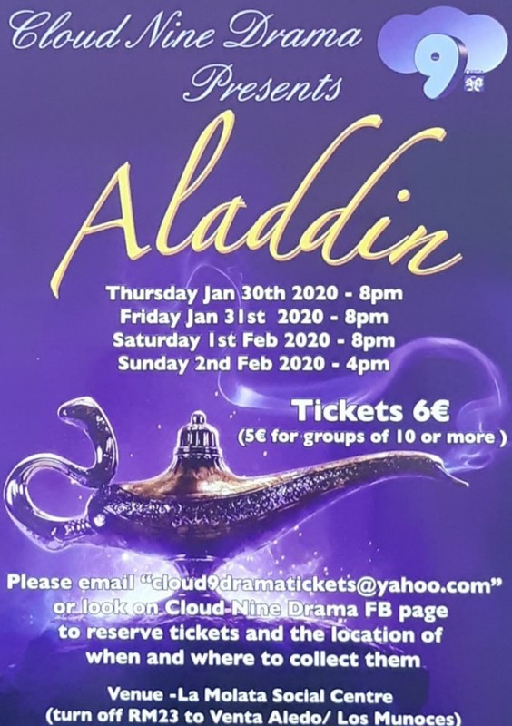 <span style='color:#780948'>ARCHIVED</span> - 30th and 31st Jan, 1st and 2nd Feb 2020; Cloud Nine Pantomime