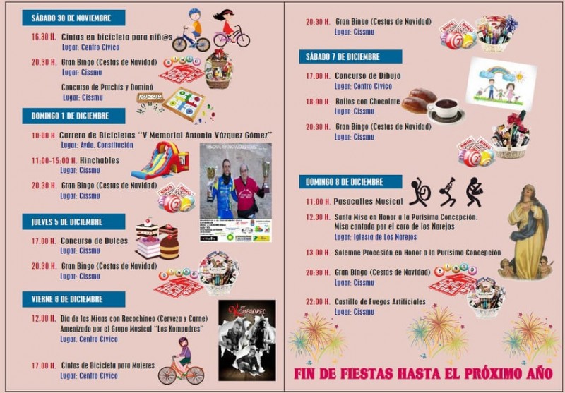 <span style='color:#780948'>ARCHIVED</span> - 30th November to 8th December Fiestas patronales in Los Narejos
