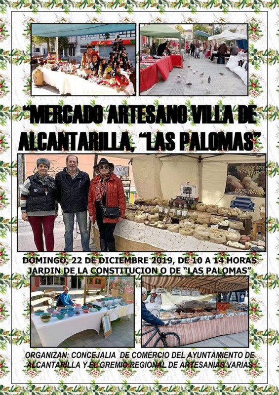 <span style='color:#780948'>ARCHIVED</span> - Sunday 22nd December 2019 Artisan market in Alcantarilla