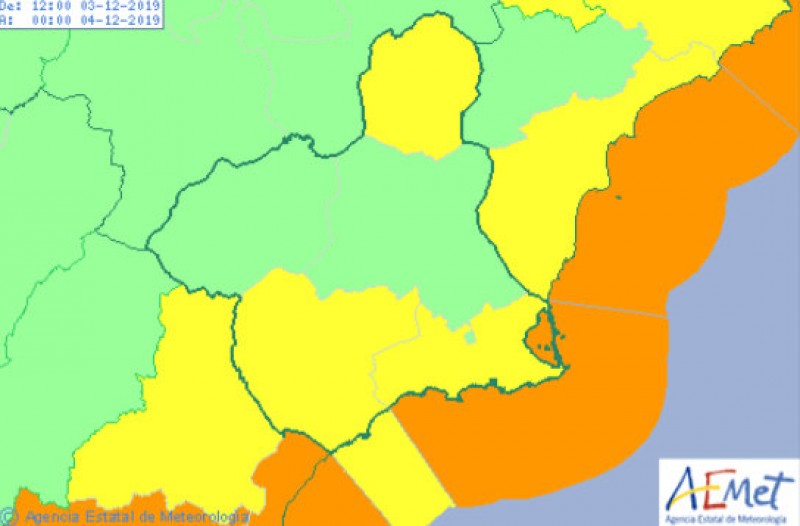 <span style='color:#780948'>ARCHIVED</span> - Rain alert downgraded to yellow as the gota fría storm eases off in Murcia