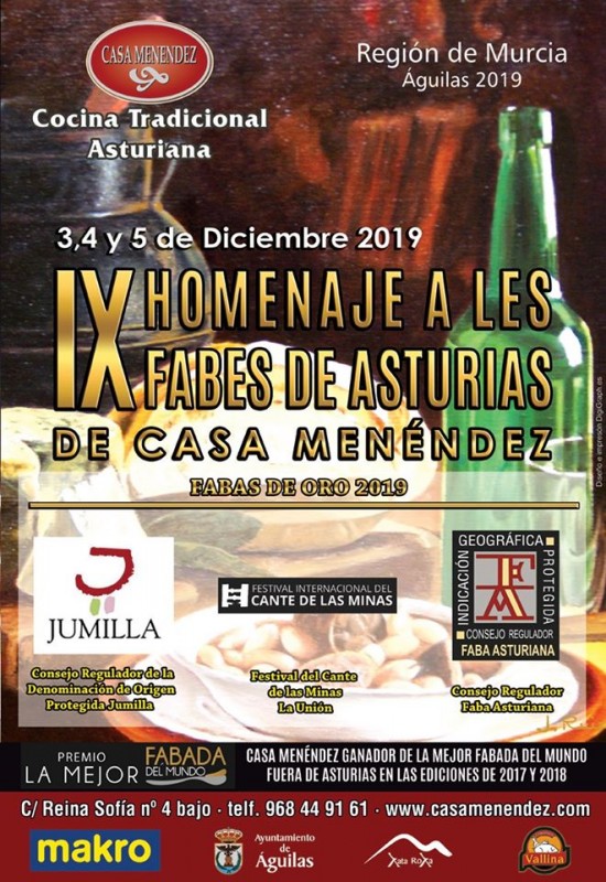 <span style='color:#780948'>ARCHIVED</span> - 3rd, 4th and 5th December Águilas: A celebration of Asturian cookery at Casa Menendez