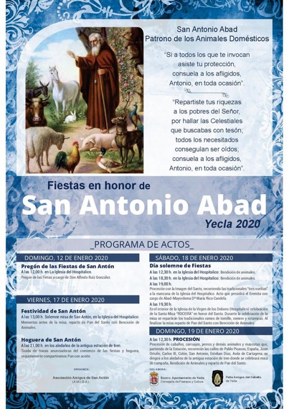 <span style='color:#780948'>ARCHIVED</span> - 17th to 19th January fiestas of san Antón in Yecla