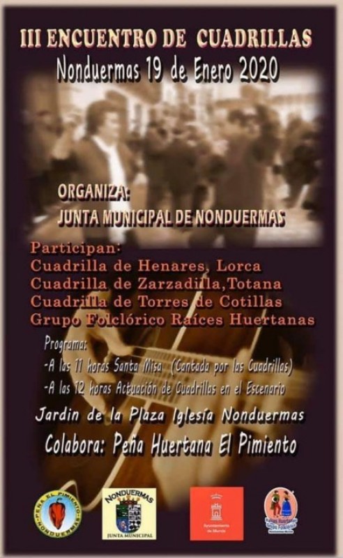 <span style='color:#780948'>ARCHIVED</span> - Sunday 19th January Encuentro de Cuadrillas in Nonduermas Murcia
