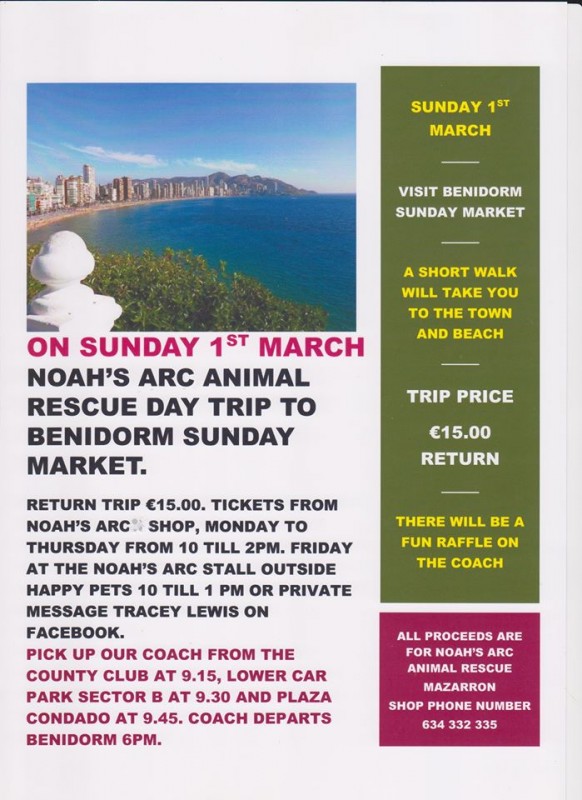 <span style='color:#780948'>ARCHIVED</span> - Sunday 1st March Daytrip to Benidorm: Noah's Arc Animal Rescue