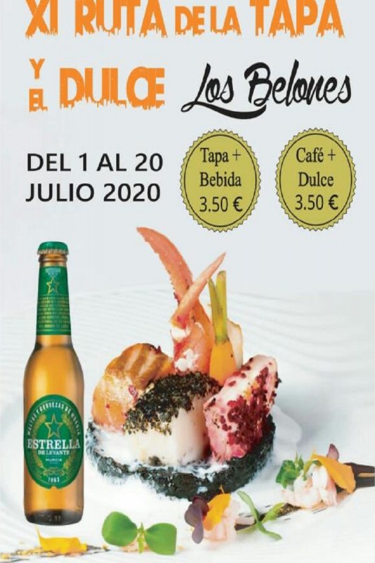 <span style='color:#780948'>ARCHIVED</span> - 1st to 20th July Los Belones Tapas and desserts route