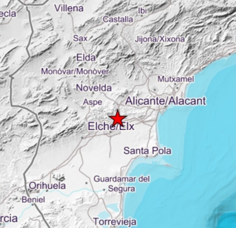 <span style='color:#780948'>ARCHIVED</span> - Elche shaken by minor earthquake felt 20 km away