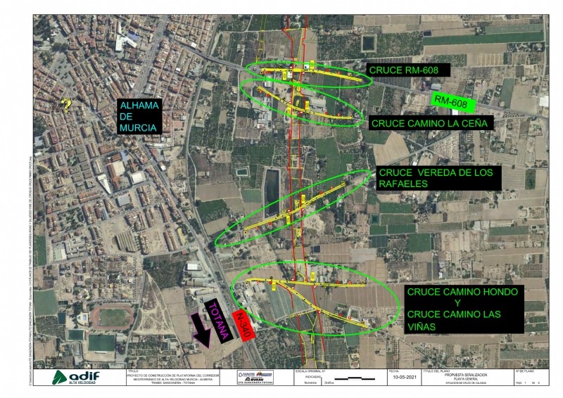 <span style='color:#780948'>ARCHIVED</span> - Works begins on the AVE rail line in Alhama de Murcia with inevitable disruption