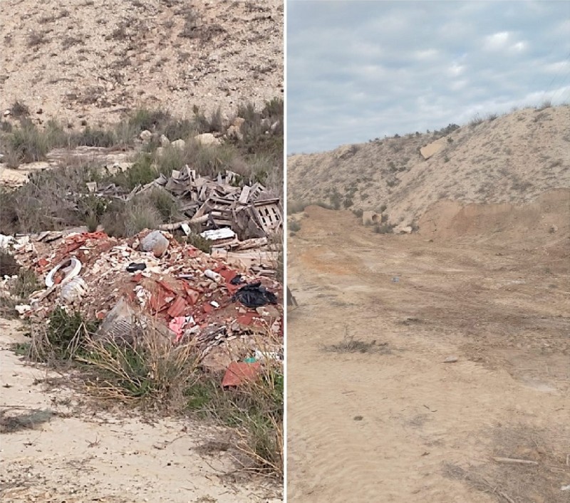 <span style='color:#780948'>ARCHIVED</span> - 2.5 tonnes of toxic asbestos waste removed from Lorca countryside