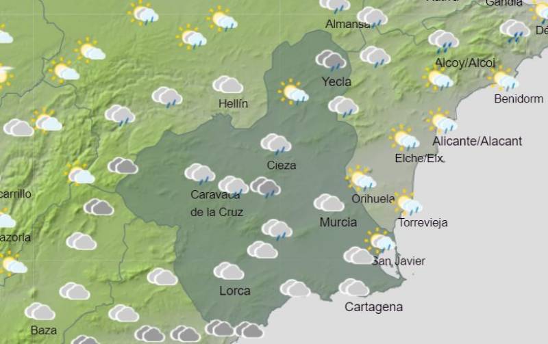 <span style='color:#780948'>ARCHIVED</span> - Rain, fog and falling temperatures on the way: Murcia weather forecast May 8-14