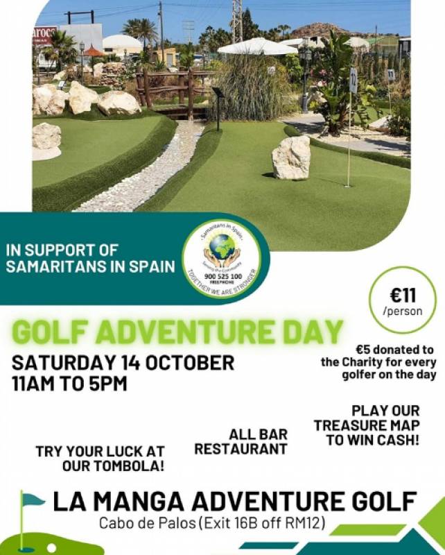 October 14 La Manga Adventure Golf hosts Samaritans in Spain fundraiser