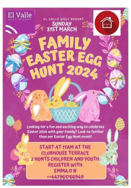 March 31 Family Easter egg hunt on El Valle Golf Resort