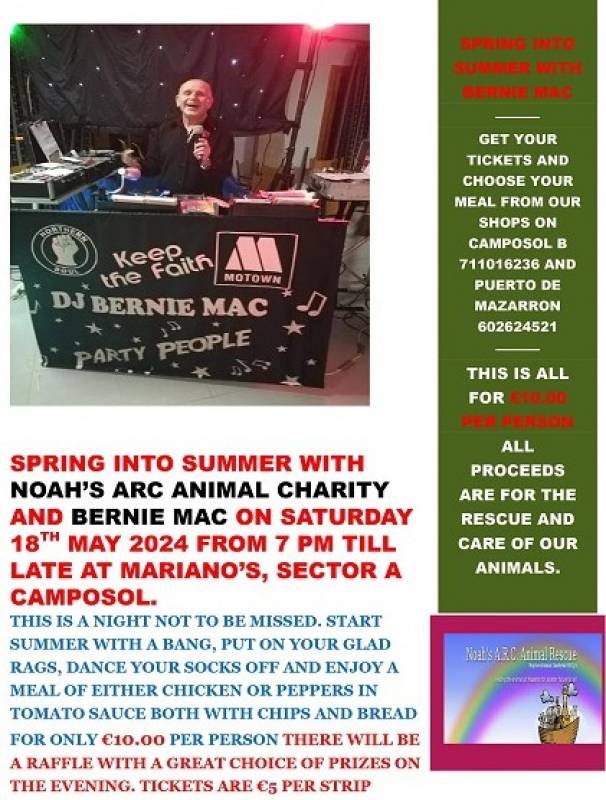May 18 Noah’s Arc Spring into Summer Disco on Camposol Sector A
