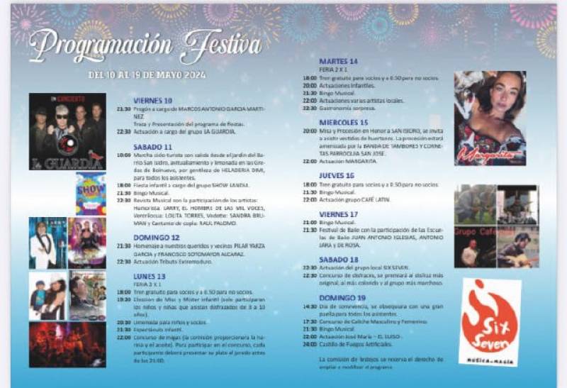 May 10 to 19 Fiestas of San Isidro in Puerto de Mazarron 