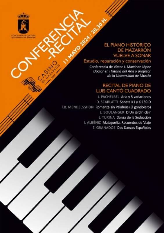 May 11 Free piano recital at the Casino of Mazarron