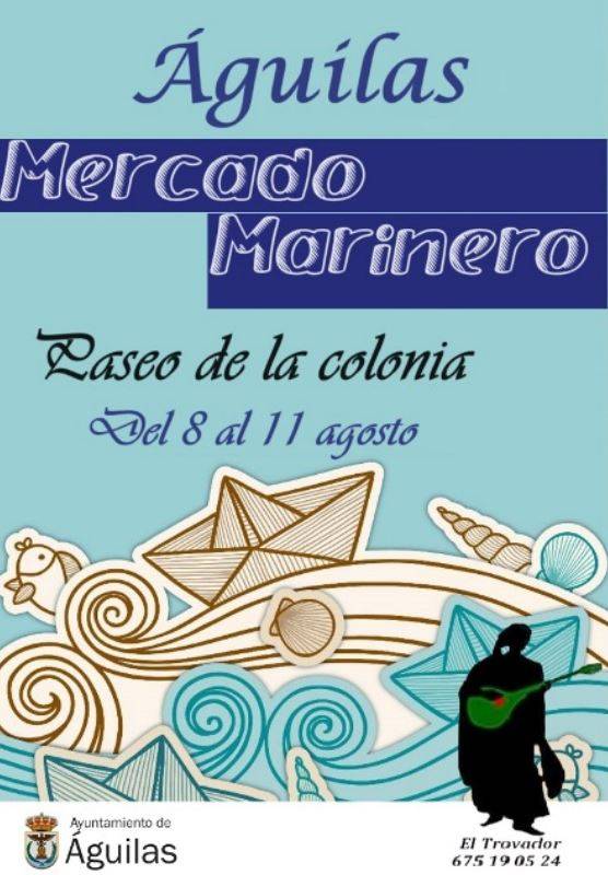 August 8-11 Seaside market at Playa de la Colonia, Aguilas