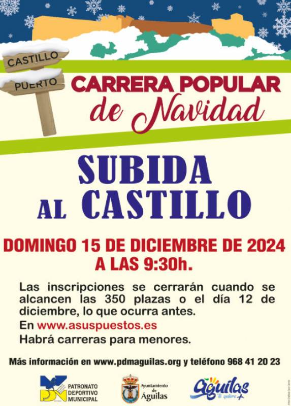 December 15 Christmas fun run up to the castle in Aguilas