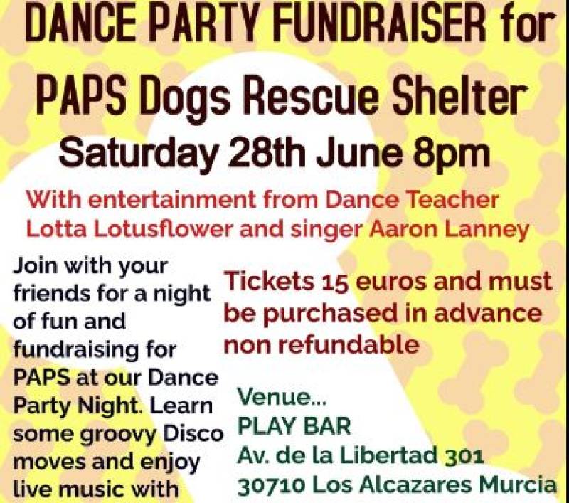 June 28 PAPS fundraiser featuring Aaron Lanney in Los Alcázares