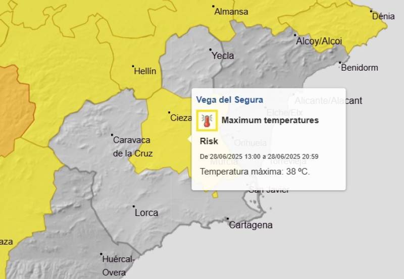 Fresh heatwave brings 40-degree temperatures this weekend: Murcia weather forecast June 26-29