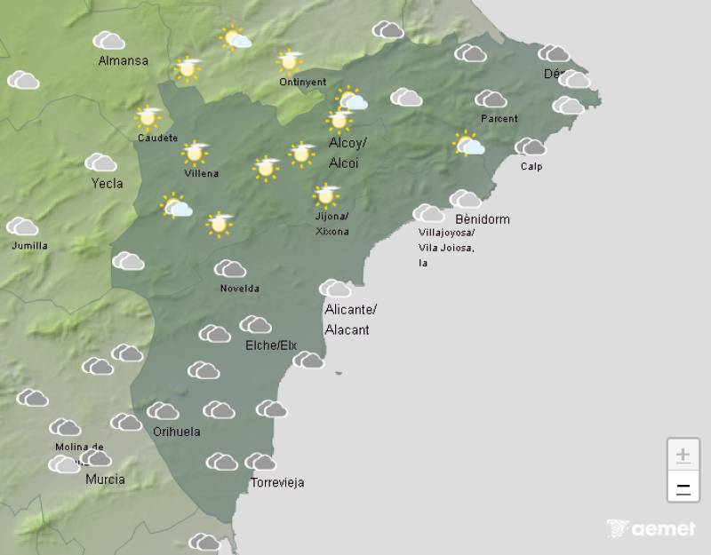 Some clouds and variable temperatures: Alicante weekend weather forecast September 4-7