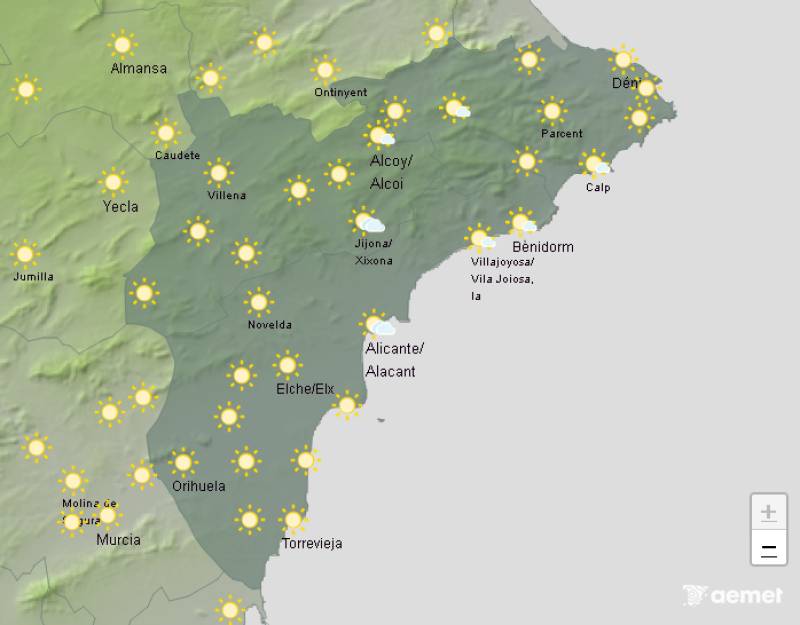 More of the same in store: Alicante weather forecast September 15-18