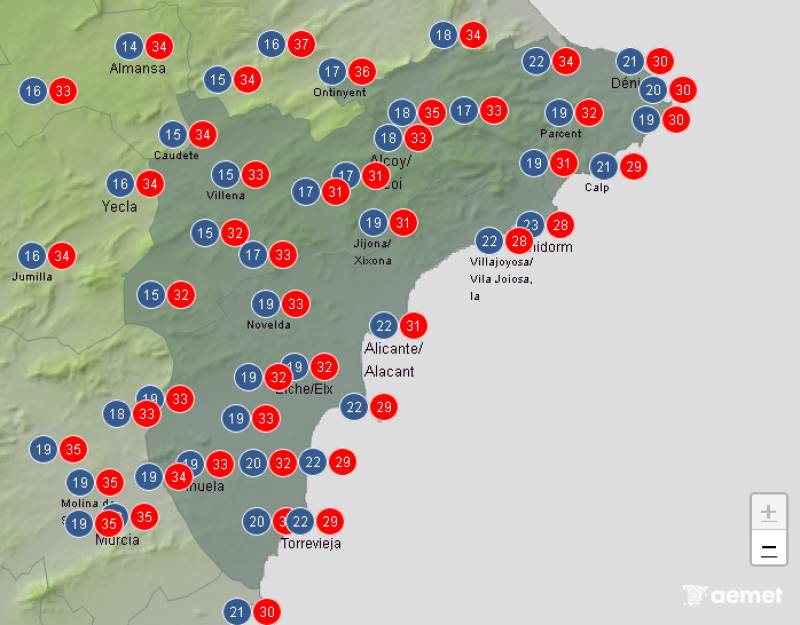 More of the same in store: Alicante weather forecast September 15-18