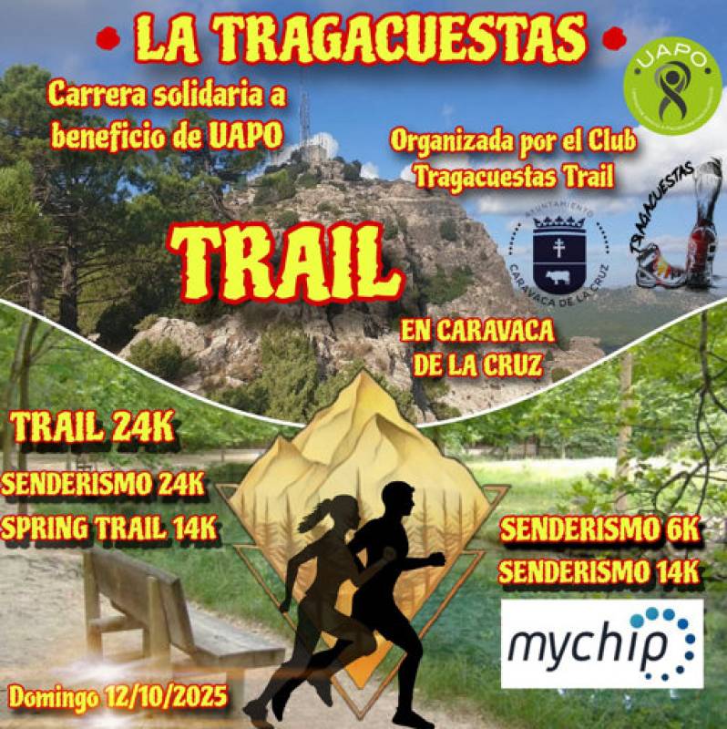 October 12 Tragacuestas Trail charity mountain run in Caravaca de la Cruz