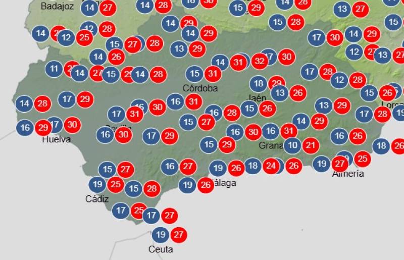 Andalucía weekly weather forecast October 6-9: Cloud, showers and brisk winds in places