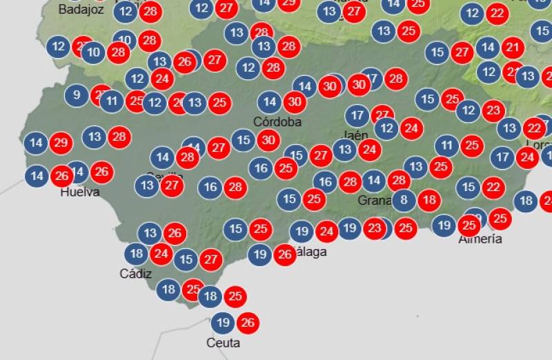 Andalucía weekly weather forecast October 6-9: Cloud, showers and brisk winds in places