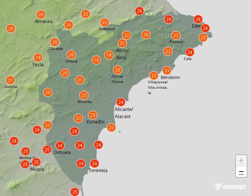 A wet start and finish to the week: Alicante weather forecast October 6-9