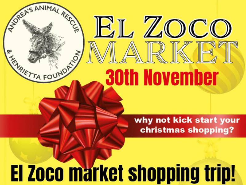 November 30 El Zoco Market shopping trip in support of Andrea's Animal Rescue, Mazarrón