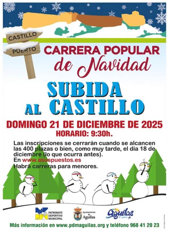 December 21 Christmas fun run up to the castle in Aguilas