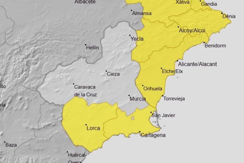 More rain forecast for the entire week: Murcia weather forecast December 15-18