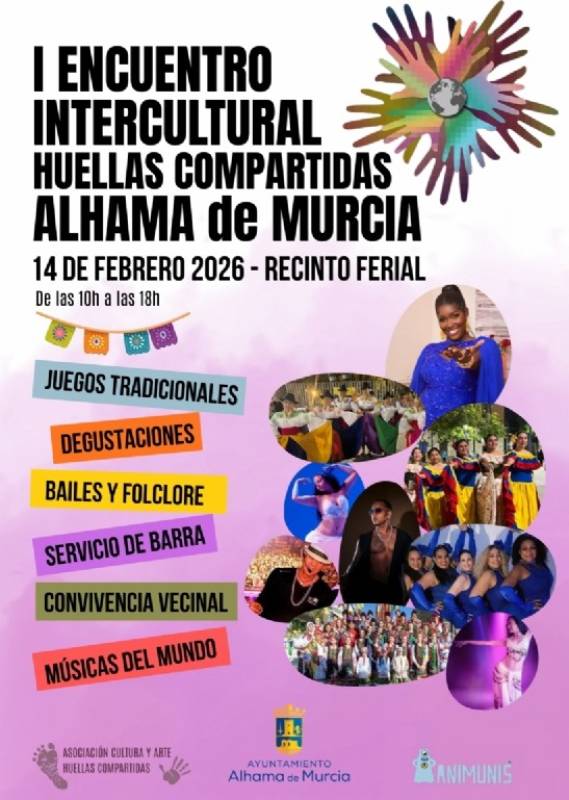 February 14 Huellas Compartidas intercultural day in Alhama de Murcia