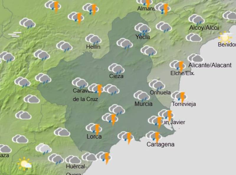 Murcia weekend weather forecast March 5-8: The rainstorms and wind refuse to let up