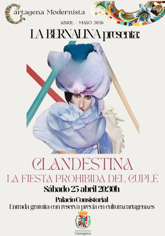 April 25 Free Modernist soirée at the Town Hall in Cartagena