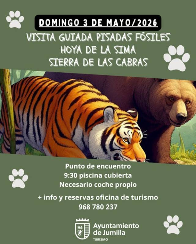 May 3 Guided walking tour of the fossil footprints of Hoya de la Sima, Jumilla