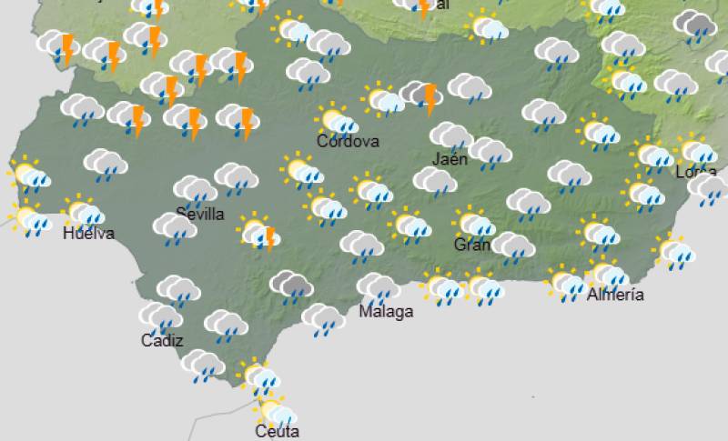 Andalucía weekend weather forecast May 7-10: Storms in the east, then a wetter, cooler finish