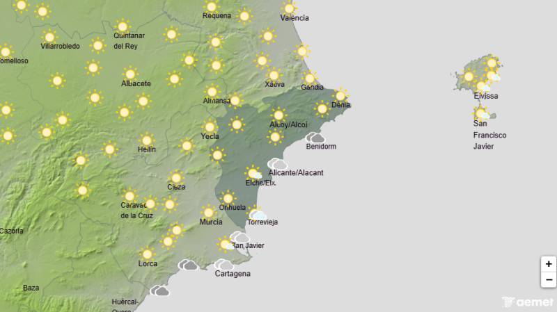 Cloudier skies and cooler temperatures: Alicante weekend weather June 4-7