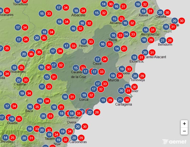 Sunshine and summer heat continue this week: Murcia weather forecast September 14-17