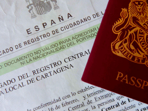 EU residency certificate in Spain